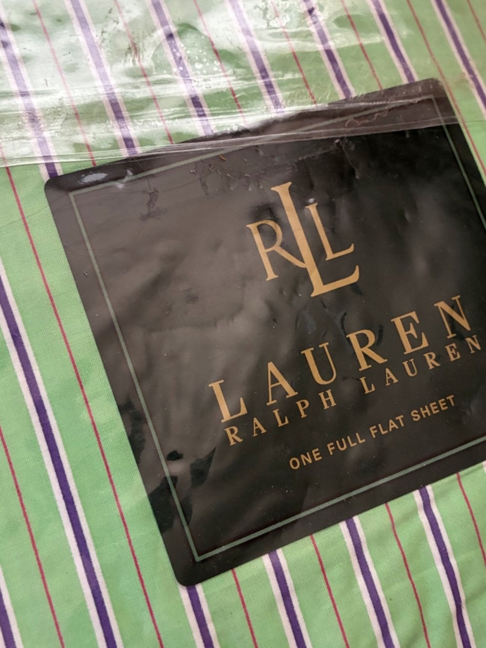 NEW VTG Ralph Lauren LRL Hampton Beach Jitney Stripe FULL FLAT